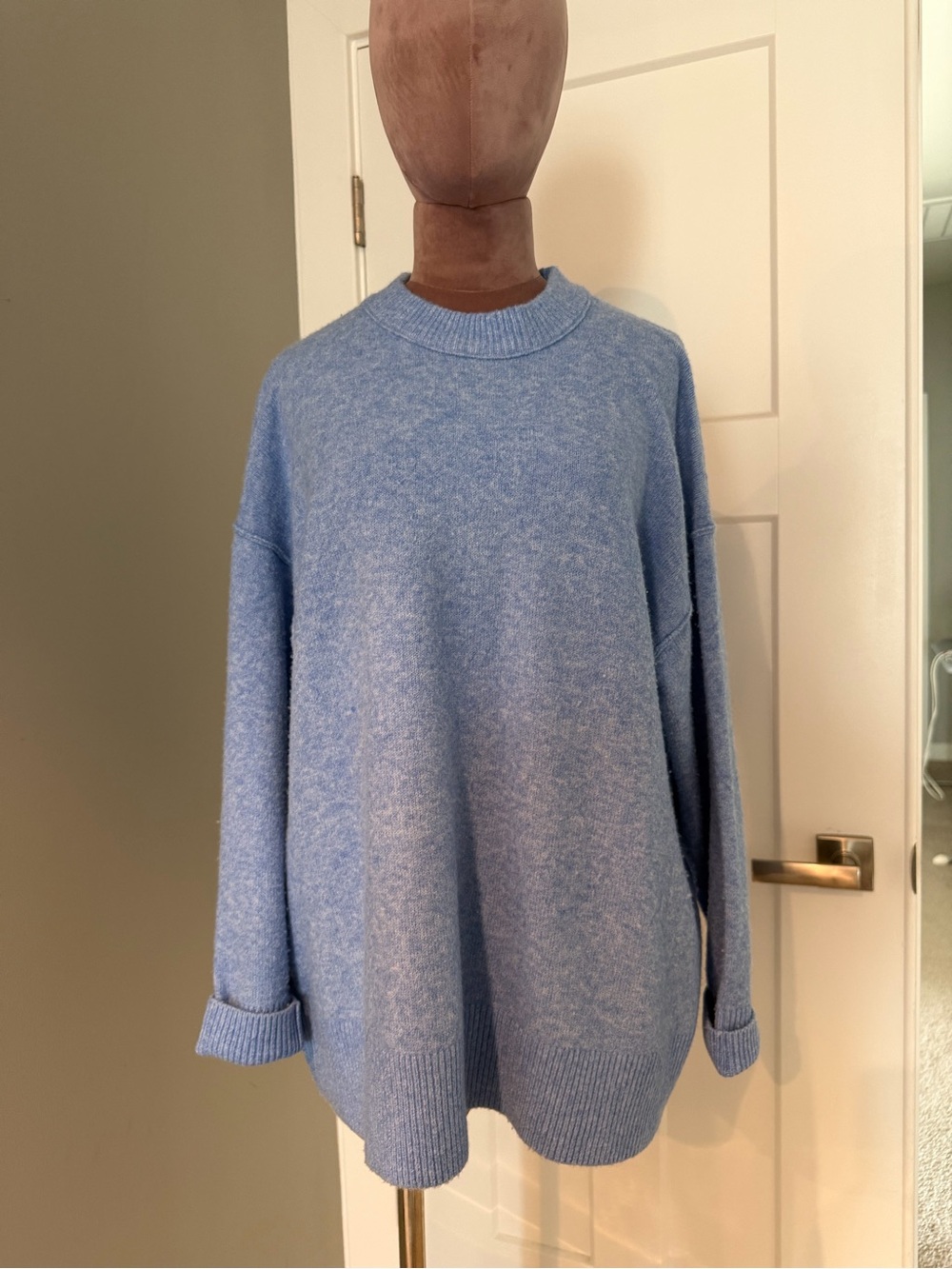aerie Sky Blue Cozy Crewneck Sweater